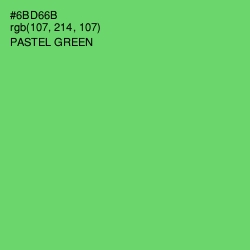 #6BD66B - Pastel Green Color Image